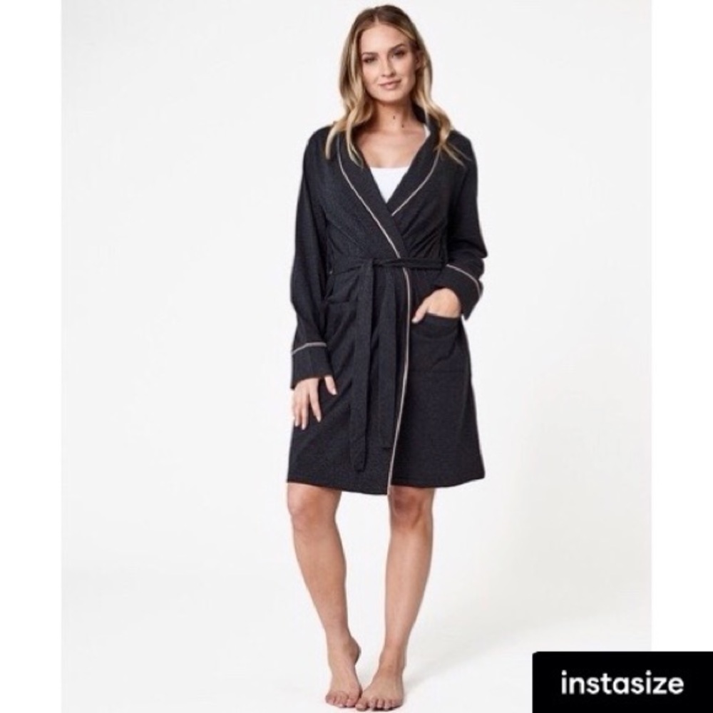 Pact Gray All Ease Pocket Robe